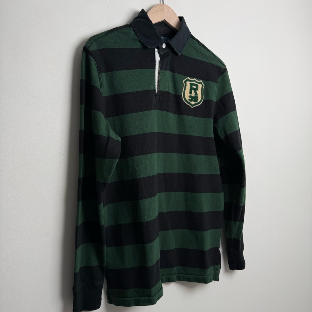 Polo by Ralph Lauren Green & Black Striped Rugby Polo - Picture 2 of 9